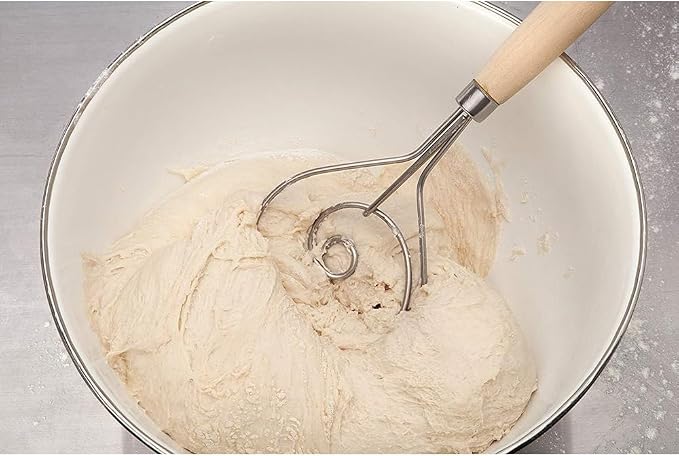 Mrs. Anderson's Baking Dough Whisk, Single-Loop, 12 Inch, 18/8 Stainless Steel, For Gently Mixing Doughs, Batters, And Bread Mixes