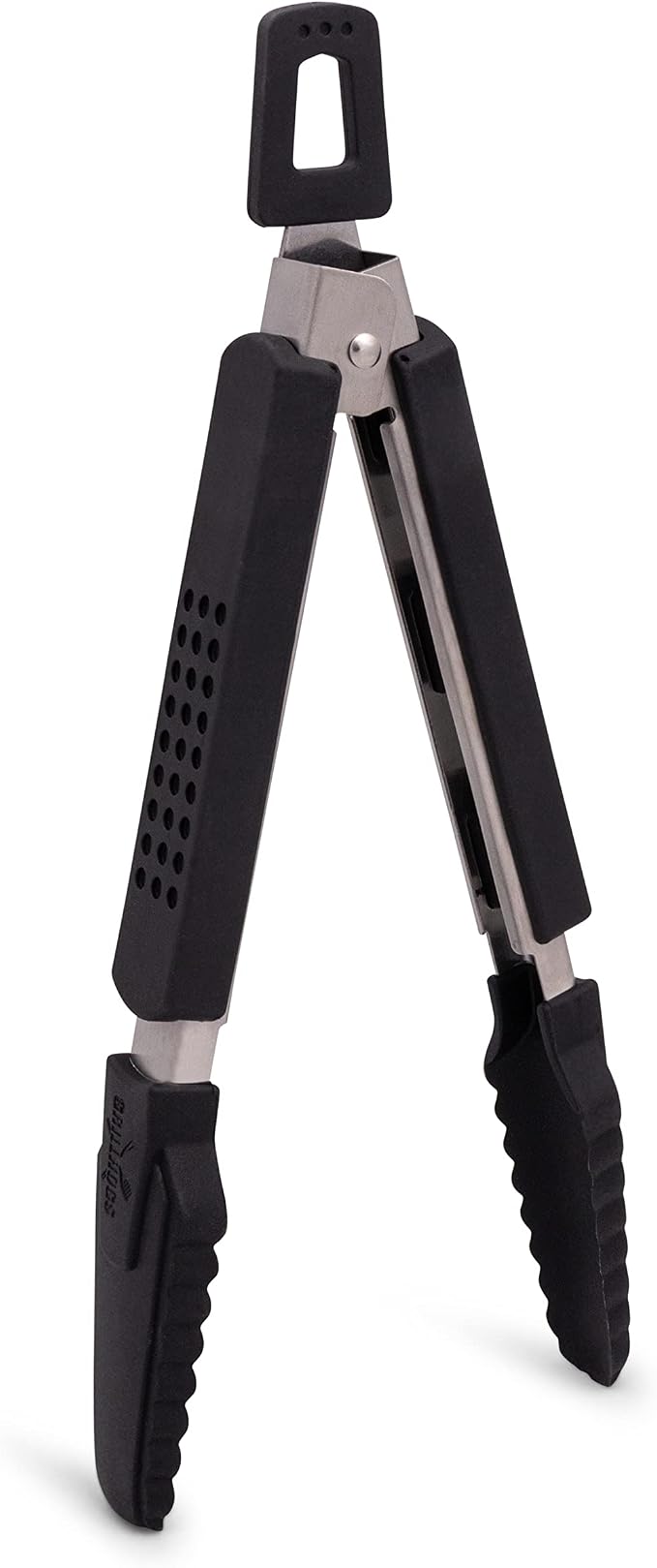 9-Inch Kitchen Tongs Your Everyday Tong for Cooking, Dishwasher Safe, Stainless Steel + Soft Touch Rubber Handle, Non-Stick Silicone Head, Premium Cooking Tongs