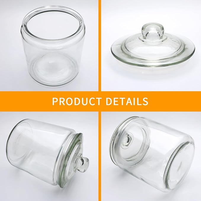 Maredash 1 Gallon Glass Canister, Cookie Jar & Candy Jar with Airtight Lid, Large Food Storage Container for Buffet, Coffee & Flour, Laundry Room Storage & Pantry | Large Food Storage Container for Buffet,Coffee & Flour,Laundry Room Storage & Pantry