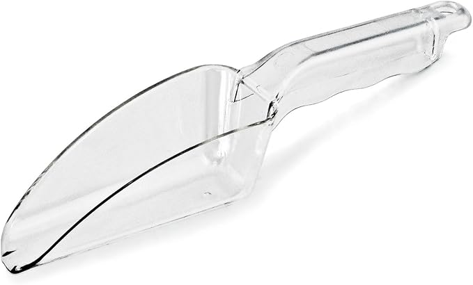 New Star Foodservice Commercial Grade Polycarbonate Plastic Utility Ice Scoop, Clear, 6 oz