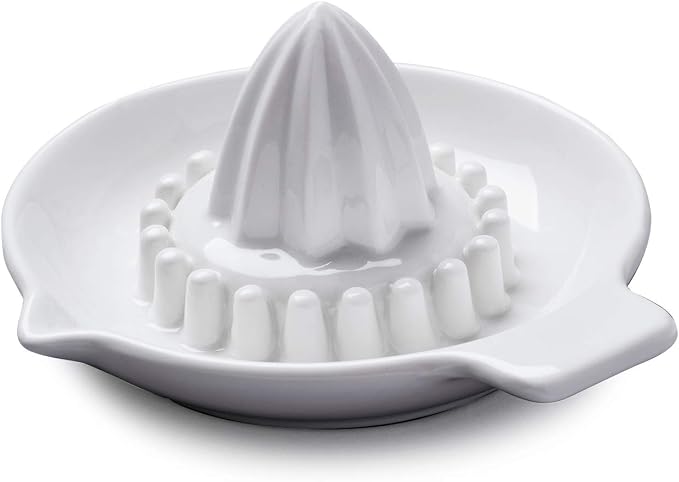 WM Bartleet & Sons 1750 T360 Traditional Porcelain Classic Citrus Juicer/Reamer 16x14cm-White, White