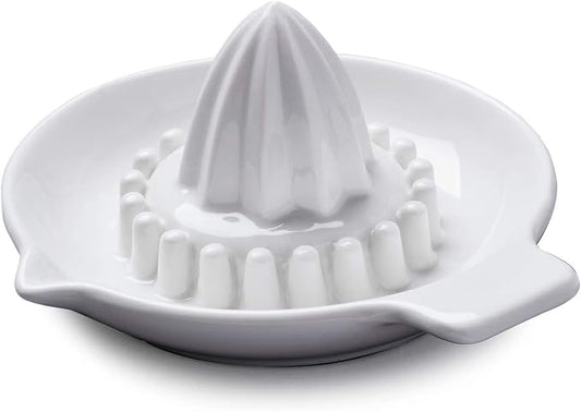 WM Bartleet & Sons 1750 T360 Traditional Porcelain Classic Citrus Juicer/Reamer 16x14cm-White, White