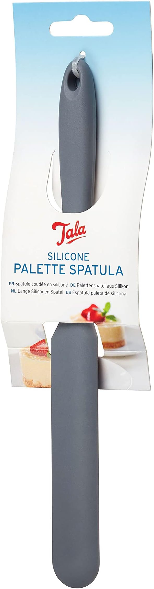Silicone spatula in Tala Grey, heat resistant up to 240 degrees and ideal for serving all sauce and soup tasks, ideal for use with non-stick cookware