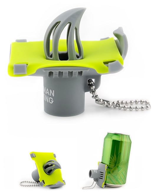 The Krak'in 2.0 - Innovative Shotgun Tool with Built-in Funnel - Gray/Green - Great for Parties, Golfing, Beach Days, Sporting Events, etc.