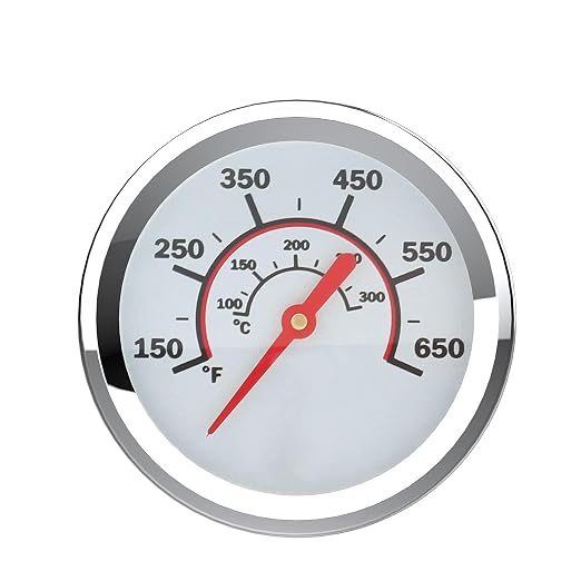 2.67 Inch Barbecue Grill Temperature Gauge for CharBroil 8566083 Pit BBQ Thermometer Fahrenheit and Heat Indicator for Meat Cooking, Stainless Steel Temp Gauge