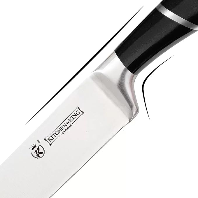 Kitchen Knife Set, 9Pcs Black Knife Set with Rotation Block, Ergonomical Handle,Non Stick Sharp Stainless Steel Chef Knife Block Set for Home Cooking Gift