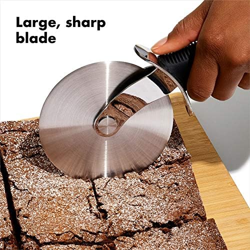 OXO Good Grips Pizza Wheel and Cutter + OXO Good Grips 12-Inch Stainless-Steel Locking Tongs Bundle