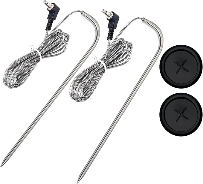 2-Pack Temp Meat Probe Replacement for Pit Boss Pellet Grills and Smokers, 3.5 mm Plug Thermometer Probes ，Compatible with Pit Boss Series Pellet Grill