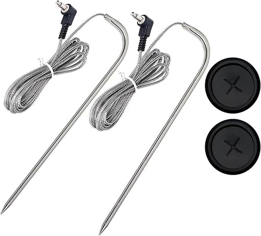 2-Pack Temp Meat Probe Replacement for Pit Boss Pellet Grills and Smokers, 3.5 mm Plug Thermometer Probes ，Compatible with Pit Boss Series Pellet Grill