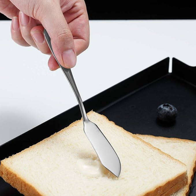 Serving Spoons 10 Pieces, Kyraton Serving Utensils, Serving Set Include 3 Serving Spoon, 3 Slotted Spoon, 1 Serving Fork, 1 Cake Server, 2 Butter Knife Spreaders