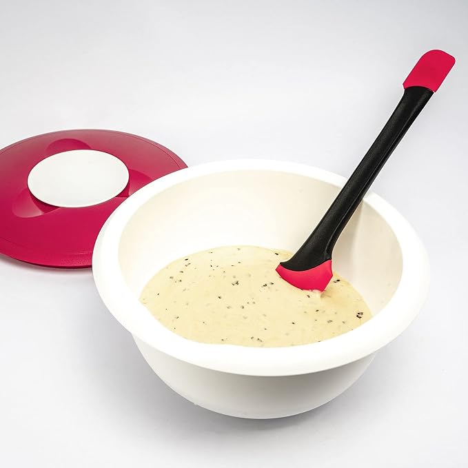 Westmark 15482270 Cooking and Dough Scraper, Silicone, Red, Black