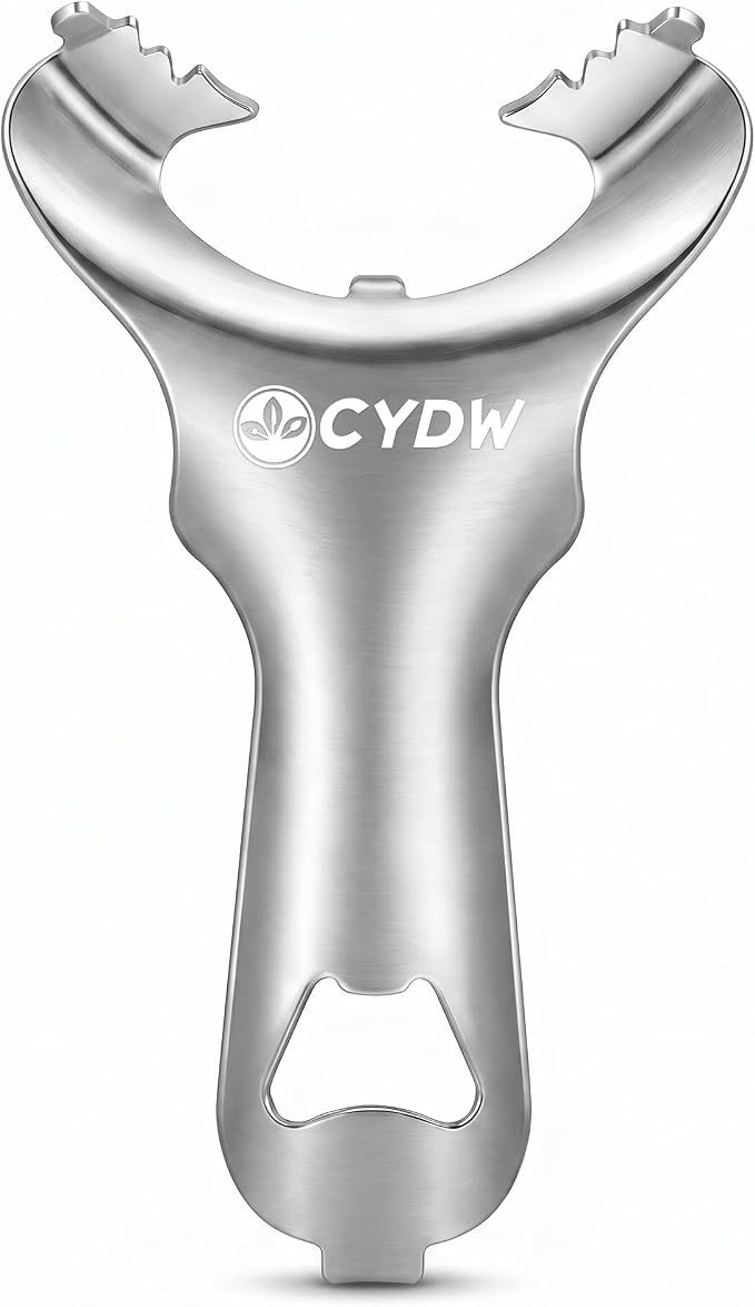 CYDW Mason Jar Opener Tool with No Lid Dents or Damage, Can Opener Manual Multi-Purpose, Easy Twist Manual Handheld Top Remover Utensil, Canning Supplies Tools and Bottle Opener, Made For Lifetime