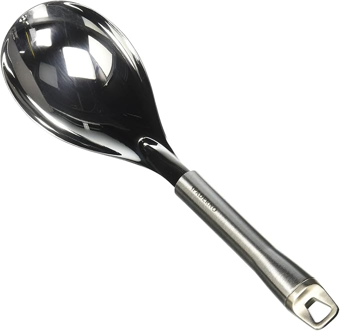Paderno World Cuisine 10-1/8-Inch Long Stainless Steel Rice Spoon