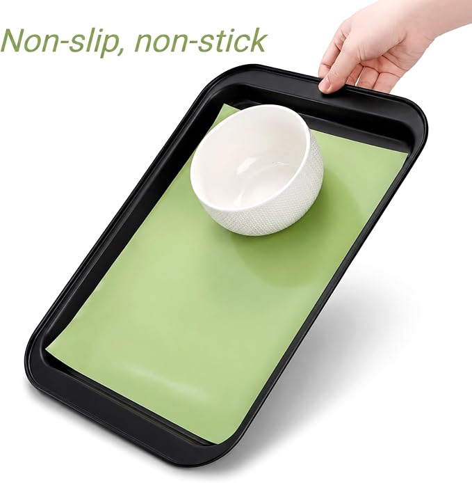ZOOFOX 12 IN x 8 FT Silicone Baking Mat Roll, Non-Stick Pastry Mat Cut to Size with Tape Measure, Dough Rolling Mat, Heat-Resistant Baking Sheet for Oven Baking Pan, Kitchen Counter