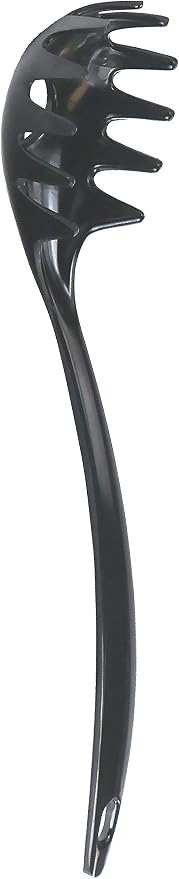 Spaghetti Spoon, Pasta Server, Fork with Ergonomic Handle, Heat Resistant, BPA Free,11.5 inch Melamine Utensil by Reston Lloyd, 6 piece set, Charcoal