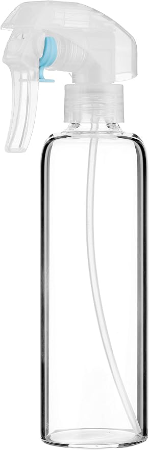 Olive oil Mister and Cooking Sprayer, Transparent food-grade Glass oil spray; Non Aerosol bottle; good for air fryer, baking, grill, salad 7oz