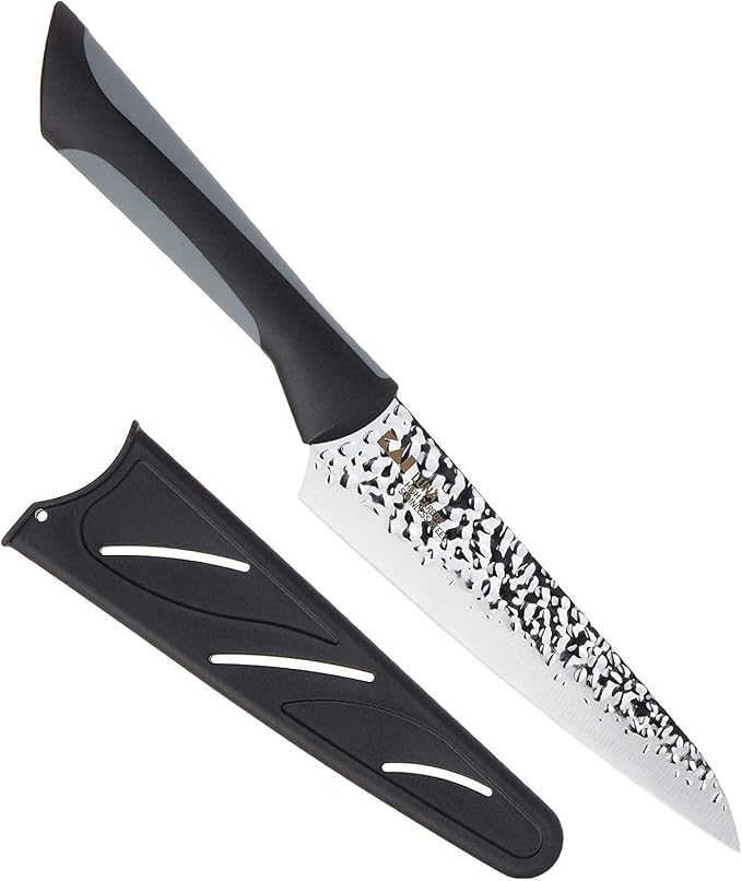 KAI Luna Utility Knife 6", Narrow, Straight-Bladed Kitchen Knife Perfect for Precise Cuts, Ideal for Preparing Sandwiches or Trimming Vegetables, Hand-Sharpened Japanese Knife