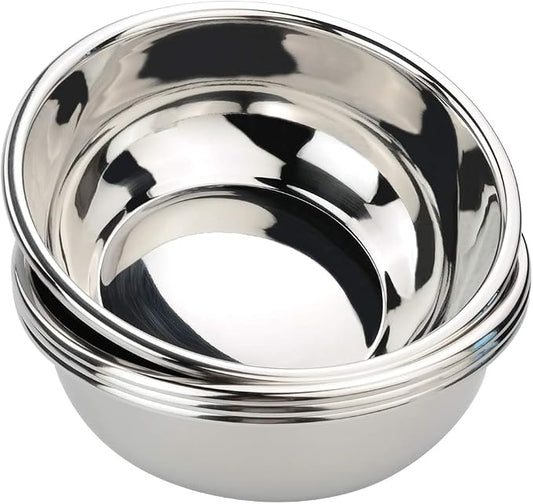 Ggbin 18/10 Stainless Steel Mixing Bowls, Heavy Duty Metal Salad Bowls, 1.5 Quart, Set of 4
