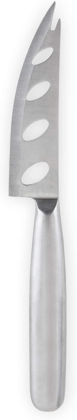 True Silver Perforated Stainless Steel Cheese Knife for Game Night Dinner BBQ Party, Charcuterie Boards Accessories, Home Kitchen Essentials, Set of 1