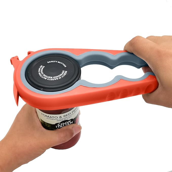Otstar Jar Opener & Bottle Opener for Seniors with Arthritis, Weak Hands | Adjustable Lid Opener Effortlessly Opens Jars, Bottles & Pop-Top Cans, Great for Senior Parents, Grandparents, or Loved Ones