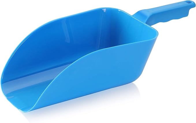 New Star Foodservice Commercial Grade Polycarbonate Plastic Utility Ice Scoop, Blue, 64 oz