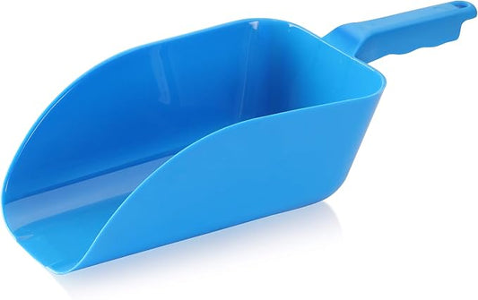New Star Foodservice Commercial Grade Polycarbonate Plastic Utility Ice Scoop, Blue, 64 oz
