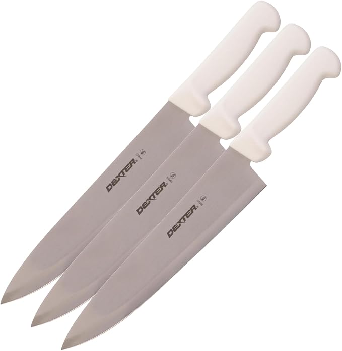 Dexter Russell Cutlery 31601-We-1 Dexter Russell P94802 Basics 10" Cooks Knife w/White Handle (Pack of 3)