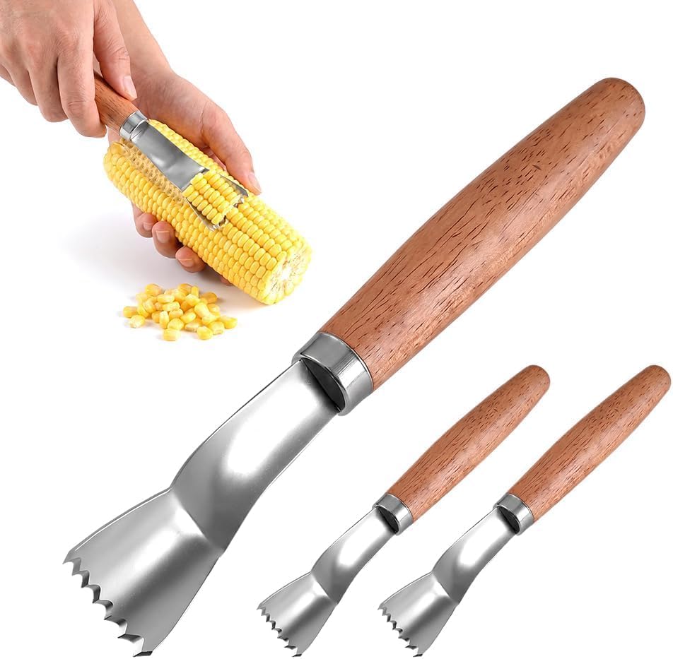 2026 New Corn Peeler,Corn Cob Stripper Tool Stainless Steel Corn Peeler for Corn on the Cob Multifunctional Kitchen Gadget Corn On Cob Remover Cutter Tool (C-3PCS)