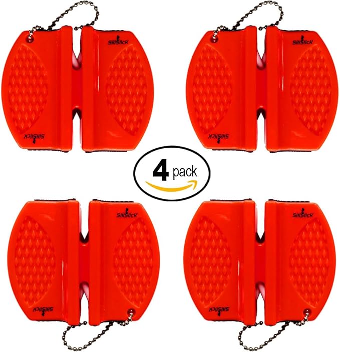 Knife Sharpener - Exceptional Sharpness And Performance With Premium Materials - Silislick Kitchen Knife Sharpener (orange, 4)