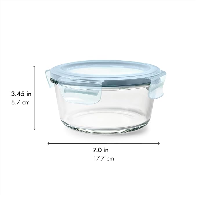 OXO Good Grips Smart Seal 4-Cup Glass Food Storage Container - Arctic Blue