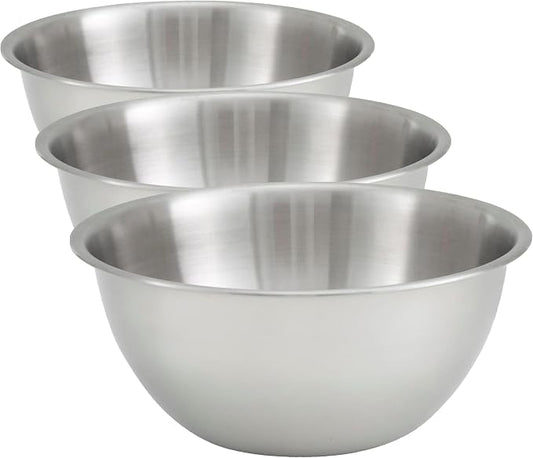 Winco Deep Mixing Bowl, 13-Quart (Pack of 3)