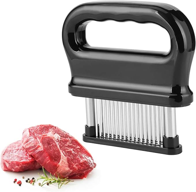 Meat Tenderizer, Kitchen Meat Pounder with 48 Stainless Steel Needle Blade Meat Beater Cooking Tool for Beef Turkey Chicken Steak Veal Pork Fish