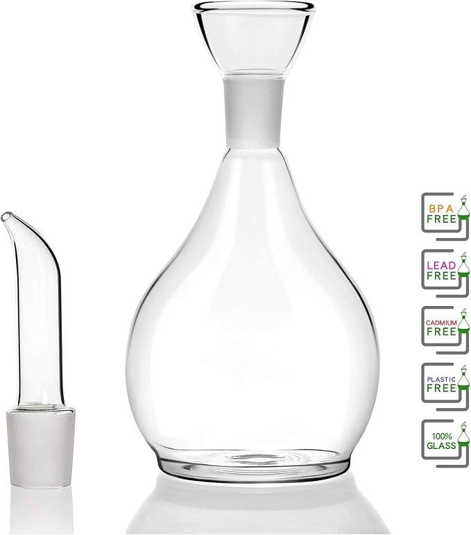 18ounce/ 550 ml Olive Oil Dispenser Oil Bottle Glass with No Drip Bottle Spout
