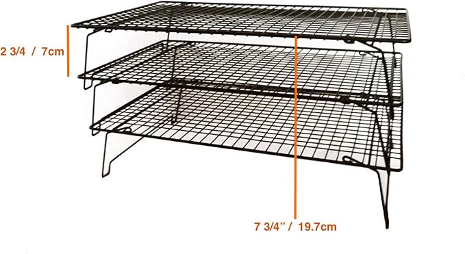 Sunflair Professional Grade 3 Tier Cross Grid Cooling Rack (set of 3)