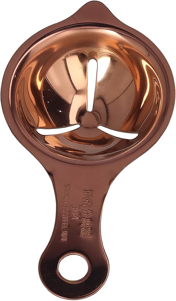 Stainless Steel Egg Separator Divider Egg White Yolk Filter Baking Tools for Kitchen Use Egg Separators (Rose Gold)