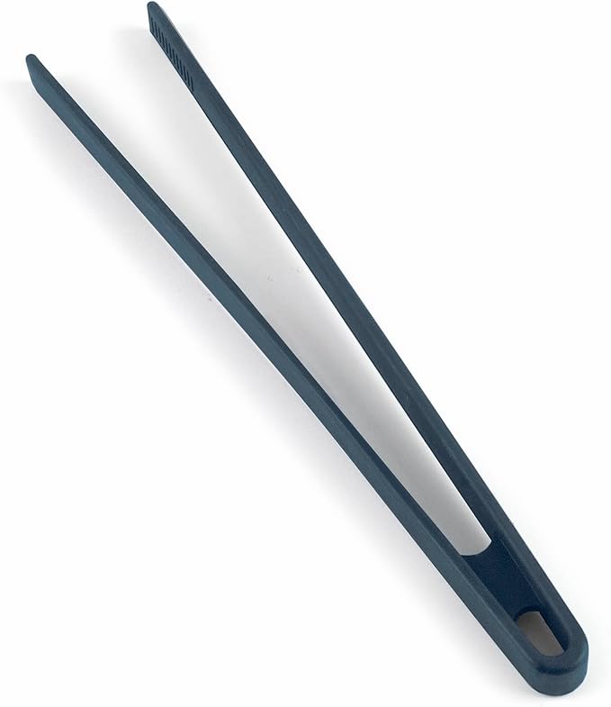 Lacor - 64462 - Grey kitchen tweezers, long tweezers, silicone tweezers, kitchen utensils, ergonomic handle, non-stick coating, high temperature resistant, dishwasher safe, length 29 cm