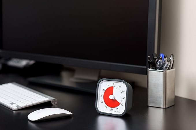 TIME TIMER 60 Minute MOD Education Edition ⁠— Visual Timer with Desktop Software for Kids Classroom Learning, Teachers Desk Clock, Study Tool and Office Meetings with Silent Operation (Charcoal)