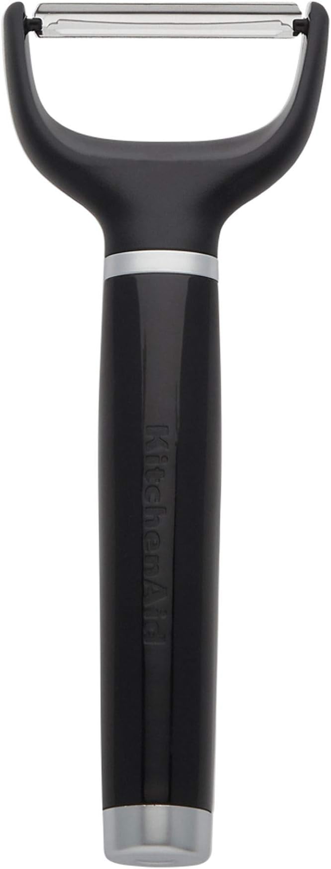 KitchenAid Gourmet 4-Sided Stainless Steel Box Grater (10 inches tall) and Classic Y Peeler, Black