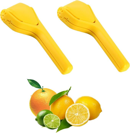 Manual Lemon Squeezer, Lemon Juicer, Citrus Juicer, 2 Packs Yellow, Durability and longevity, Easy to Use & Dishwasher Safe, $0.5 Cheaper Than Single Pack