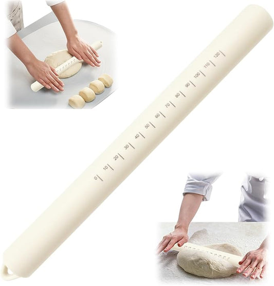 Non Stick Dough Roller Pins for Baking,Silicone Rolling Pin with Steel Core 10.39"/26.4cm (Color A)