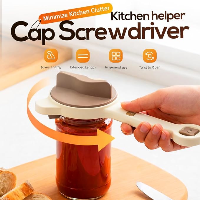 2026 New 4-in-1 Jar Opener - Adjustable Stainless Steel Lid Remover for Seniors & Arthritis Sufferers, Fits Kitchen Jars, Bottles & Cans (3PCS)