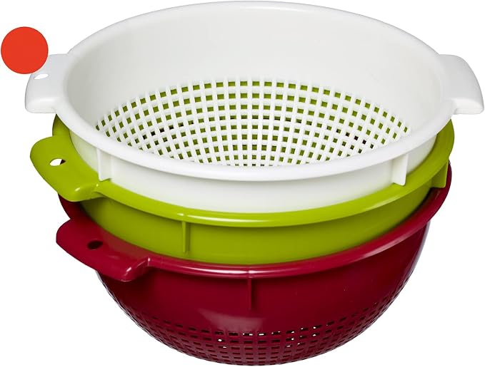 Westmark Colander, with Recessed Handles and Fixing Supports, Plastic, Blanco 21262211