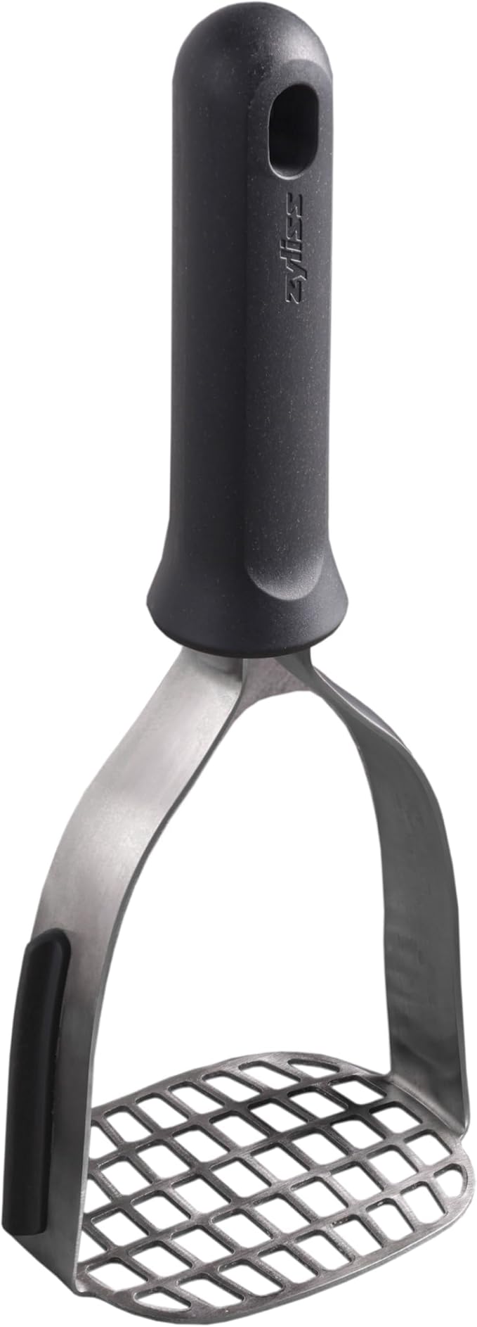 Zyliss Potato Masher, Robust Stainless Steel with Sustainable Wheat Straw Handle for Mashing Potato, Vegetables Garlic, Dishwasher Safe, Includes Scraper