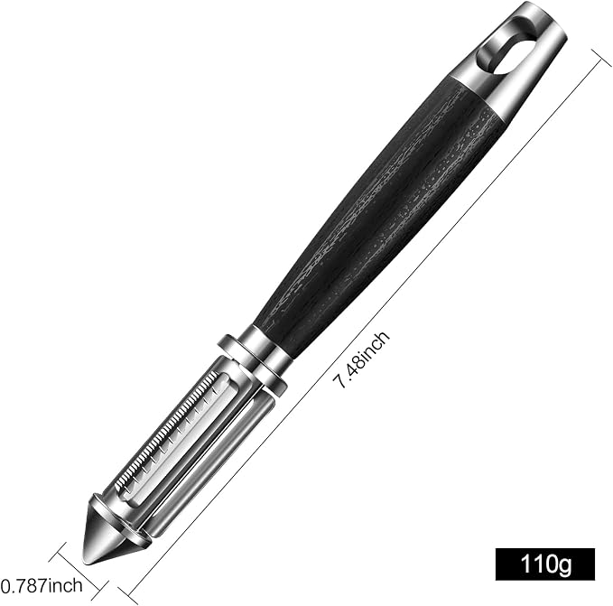 Multi-functional julienne peeler for vegetable | What worked well: Sharp blade makes quick, even cuts.Comfortable non-slip wooden handle.Easy to rinse clean after use.