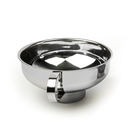 RSVP International Endurance Canning Collection Non-Reactive 18/8 Stainless Steel, Dishwasher Safe, Funnel, 2-1/4"