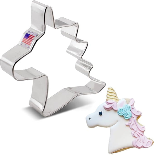 Ann Clark Unicorn Head Cookie Cutter 4" Made in USA