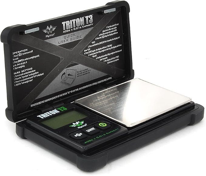 My Weigh T3-400 Triton T3 400 Gram x 0.01 Digital Pocket Scale Black