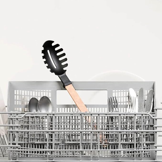 Epicurean Gourmet Series Nylon Pasta Server-Natural Handle with Black Head
