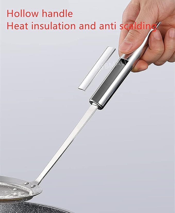 Skimmer Spoon, Stainless Steel Spider Strainer Skimmer Spoon Grease Fine Mesh Strainer Skimmers Spoons for Cooking Frying Skimming Grease, Foam and Gravy
