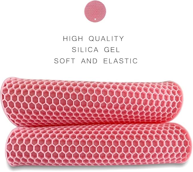 7-Inch Round Silicone Trivet Mats - 4-Pack Non-Slip Heat Resistant Hot Pads for Kitchen Countertops, Pots and Pans (Pink)